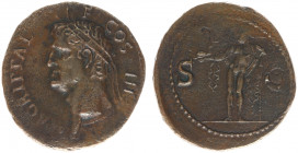 Agrippa (27-12 BC) - AE As under Caligula (Rome AD 37-41, 10.53 g) – M AGRIPPA L F COS III, bust Agrippa left, wearing rostral crown / S – C either si...