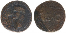 Germanicus (+19) - AE As under Caligula (Rome AD 37-38, 8.30 g) – GERMANICVS CAESAR TI AVGVST F DIVI AVG N, bust left / C CAESAR AVG GERMANICVS PON M ...