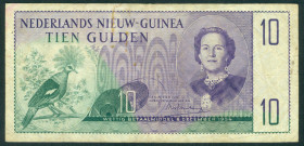 Netherlands Oversea - Nederlands Nieuw Guinea - 10 Gulden 1954 Juliana (P. 14 / PLNG2.4) - F/VF