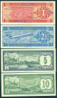 Netherlands Oversea - Nederlandse Antillen - 5 + 10 Gulden 1.6.1972 (P. 8b, 9b / PLNA17.1b3 / 17.2b3) - UNC - added 1 + 2½ Gulden 1970 (P. 20-21) - UN...