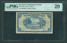 Netherlands Oversea - Suriname - 5 Gulden 1.9.1942 Regeringsgebouw (P. 88a / PLS13.2aVan Elmpt S-5142) - PMG VF 20