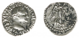 Vespasianus (69-79) - Cappadocia / Caesarea-Eusebeia - AR Hemidrachm (1.78 g) - Laureate head of Vespasian to right / Nike advancing right, holding wr...