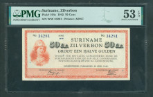 Netherlands Oversea - Suriname - 50 Cent 30.4.1942 (P. 104c / PLS12.1b) - PMG a.UNC 53 EPQ