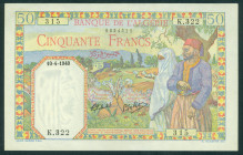 Algeria - 50 Francs 10.4.1944 (P. 87) - Veiled woman + man with Fez - a.UNC/UNC