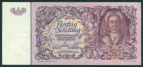Austria - 50 Schilling 2.1.1951 portrait of Jakob Prandtauer (P. 130) - UNC