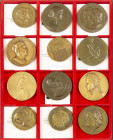 Lindner cassette containing ca. 12 big format bronze medals Royal Family incl. Huwelijk Juliana 1937, Willem de Zwijger 1933 and Overlijden Emma 1929