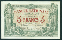 Belgium - 5 Francs 30.12.1919 Allegorical figures (P. 75b) - a.UNC