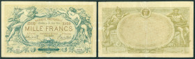 Belgium - 1000 Francs 24.2.1919 Neptune + Aphrodite (P. 80) sign. Stacquet - Van der Rest - small repairs/tears margins - F/VF - rare