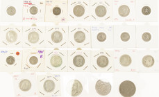 Belgium - Selection better Belgian coins a.w. 3 x 4 Belga, 14 x 2 Fr silver diff. dates, 5 Ct. 1894 Fl., 5 Ct. 1901 Fl., 5 Ct. 1901 Fr. and some more