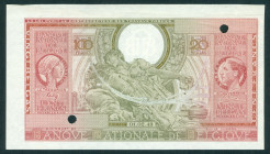 Belgium - 100 Francs-20 Belgas 1.2.1943 Error (P. 123) - no sign. / no series - 2 cancellation punch holes - a.UNC