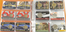 Belgium - Collection 2 and 2½ Euro coins Belgium, some medals, 2 Euro Malta and 50 Cents Vatican - all in coincards