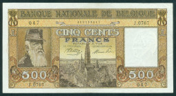 Belgium - 500 Francs 1.3.1945 Portrait King Leopold II (P. 127a) - VF+