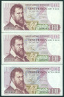 Belgium - 100 Francs 7.5.1974 + 2.4.1975 (P. 134b) - a.UNC - Total 3 pcs.