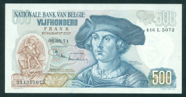 Belgium - 500 Francs 6.05.1971 Bernhard van Orley (P. 135b) - UNC
