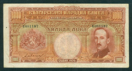 Bulgaria - 1000 Leva 1929 King Boris III (P. 53) - F/VF
