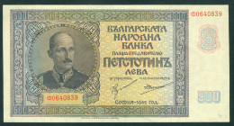 Bulgaria - 500 Leva 1942 (P. 60) - King Boris III - a.UNC