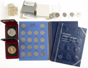 Canada - Box with Canada coins, mainly silver a.w. commemoratives, added some Germany