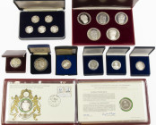 Nice lot Silver medals of Belgian Royal Family all sterling silver appr. 350 fine silver
