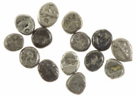 Ancient coins in lots - Greek / Hellenistic coinage - Interesting lot coins of the Achaemenid Empire (Time of Artaxerxes I to Darius III (450-330 BC) ...