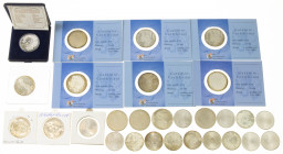 Euros - Box with silver 5 & 10 euro coins