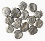 Ancient coins in lots - Greek / Hellenistic coinage - Interesting lot coins of the Achaemenid Empire (Time of Artaxerxes I to Darius III (450-330 BC) ...
