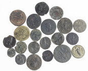 Ancient coins in lots - Greek / Hellenistic coinage - An interesting lot of Greek Roman coinage, mainly larger modules, several emperors, mints and re...