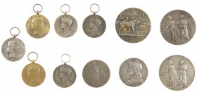 France - Lot with 11 French silver medals of Reward