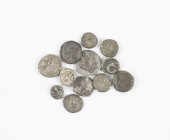 Ancient coins in lots - Greek / Hellenistic coinage - A small lot with AR Obols, several areas and several cities, - in total 12 coins in several grad...