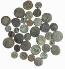 Ancient coins in lots - Greek / Hellenistic coinage - A mixed lot ancient mainly Greek bronzes, small modules, several cities and eras - in total 35 p...