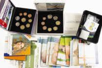 Euros - Lot with Netherlands Proofsets 2015-2019, various BU-sets, babysets, coincards etc.