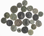 Ancient coins in lots - Greek / Hellenistic coinage - A mixed small collection of mainly Greek Roman coinage, mainly smaller modules, several era's, e...