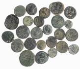 Ancient coins in lots - Greek / Hellenistic coinage - A mixed lot ancient mainly Greek bronzes, small modules, several cities and eras - in total 25 p...