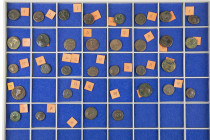 Ancient coins in lots - Roman coinage - A lovely small collection of Roman bronze Quadranses and Semisses, of Augustus, Tiberius, Caligula, Claudius, ...
