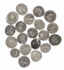 Ancient coins in lots - Roman coinage - A mixed and interesting lot of 18 Roman Republican Denarii and 2 Denarii of Marcus Antonius (legionary types, ...