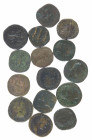 Ancient coins in lots - Roman coinage - Lot 15x AE Sestertii: 1x Hadrian RIC 771; 3x Antoninus Pius RIC 1031(text double stroke on reverse), 1083a, 12...