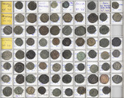 Ancient coins in lots - Roman coinage - A nice lot Roman Folles around AD 300: Maximianus (4), Fausta (1), Theodora (1), Maximinus II (18) and Liciniu...