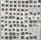 Ancient coins in lots - Roman coinage - A nice lot Roman Folles of the 4th century: Constantinus II (26), Constans (46) and Constantius II (16) - in t...