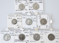 Ancient coins in lots - Roman coinage - A small lot of Roman AR Antoniniani: Gordianus III (MARS PROPVG, IOVI STATORI, SECVRIT PERP, CONCORDIA MILIT a...