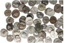 Ancient coins in lots - Roman coinage - An interesting large collection of Roman Denarii: Traianus, Julia Domna, Faustina Mater, Gordianus III, Sev. A...