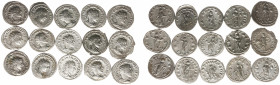 Ancient coins in lots - Roman coinage - A nice lot with Roman AR Antoniniani: Gordianus III (13) Philippus I Arabs and Philippus II - in total 15 coin...