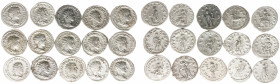 Ancient coins in lots - Roman coinage - A lot with Roman Antoniniani: Gordianus III (11), Philippus I Arabs (3) and Traianus Decius (1) - in total 15 ...