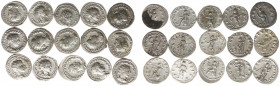Ancient coins in lots - Roman coinage - A lot with Roman Antoniniani: Gordianus III (12), Trebonianus Gallus, Philippus I Arabs and Traianus Decius - ...