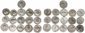 Ancient coins in lots - Roman coinage - A lot with Roman Antoniniani: Gordianus III (13), Philippus I Arabs and Traianus Decius - in total 15 coins in...