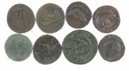 Ancient coins in lots - Roman coinage - Lot 8x AE Coins: Drusus, Sestertius RIC 42; Germanicus under Caligula, 2x As RIC 35; Germanicus under Claudius...