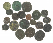 Ancient coins in lots - Roman coinage - Lot 8x Antoniniani and 12x Follis: Antoniniani 1x Victorinus RIC 78; 2x Tetricus I RIC 88, 100; 2x Tetricus II...
