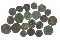 Ancient coins in lots - Roman coinage - Lot 8x Antoniniani and 13x Follis: Antoniniani 1x Victorinus RIC 67; 2x Tetricus I RIC 80, 90; 1x Tetricus II ...