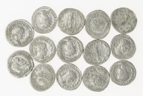 Ancient coins in lots - Roman coinage - A lot with Roman Antoniniani, mainly Gordianus III - in total 14 coins in avg. VF, nice starting collection, p...