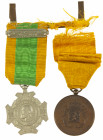 Netherlands - Medal bar consisting of Kruis voor Krijgsverrichtingen with clasp 'Zuid-Celebes 1905-1908' and medal Voor Trouwen Dienst, Koninklijke Ma...