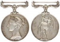 England - Crimea Medal, instituted 1854 - silver 36 mm, no ribbon - in edge: 14˚ REGG˚ Fia COPPA GIO. FRANC. SCIELTO - A.vf