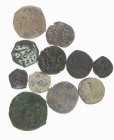 Ancient coins in lots - Byzantine coinage - A small lot with 11 Byzantine Folles, small to larger modules - in total 11 pieces in F to VF, for determi...